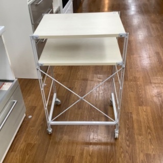 【トレファク南浦和】　ユニットシェルフ　無印良品　二段　キャスター付きの画像