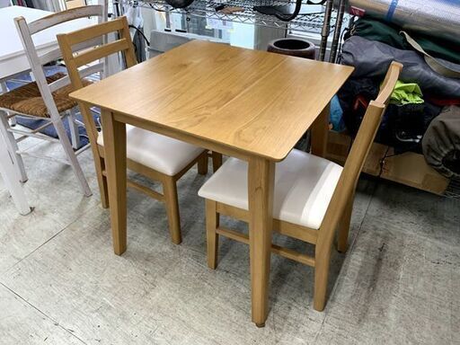2人掛けダイニングセット 幅70cm ナチュラル系 合皮 食卓テーブル ダイニングテーブル 南12条店