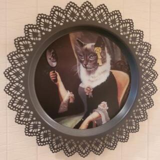 決まりました　　SKURAS猫レースプレート中size