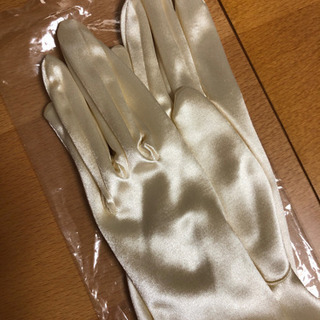 ウェディンググローブ　サテン　ロング丈　
