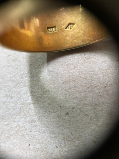 k18 平打　リング　サイズ18号　重さ　約7.6g