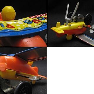 【HC】1960年代 CIRCUS PLANE アクロバットサーカスプレーン ブリキ ゼンマイ レトロおもちゃの画像