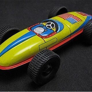 【HC】ヴィンテージ ブリキ 葉巻型フォーミュラー レースカー おもちゃの画像
