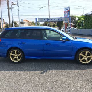 スバル レガシィツーリングワゴン2.0 GT WRリミテッド2005 4WD　電動シート ETC ナビ スマート キー 禁煙車 （ブルー）の画像