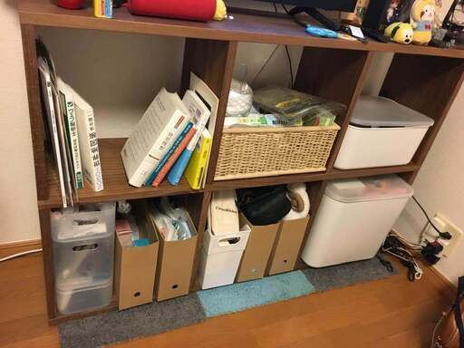 【5000円】無印良品　スタッキングシェルフ・３段×２列・ウォールナット材