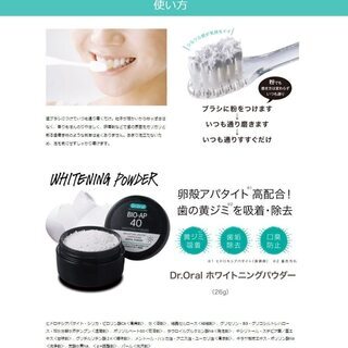 【新品】Dr.オーラル ホワイトニングパウダー 天然アパタイト40% 配合 単品 26gの画像