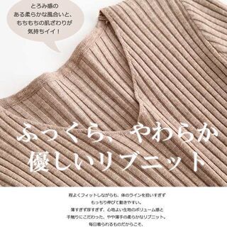 【新品】【選べる6カラー】ニット セーター 長袖 トップス カジュアル 無地 秋 冬 レディース リブ シンプル Vネック リブ 無地 Tシャツ トップス ベーシック FREEサイズの画像