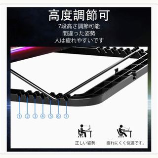 未使用☆パソコン冷却ファン LEDライト メタルメッシュパネル フリーズ防止ブラック ネオンかっこいいの画像