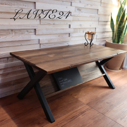 クロスレッグ Aタイプ アイアン風 北欧 デザイン  リビング ローテーブル