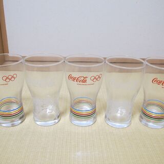 【新品未使用】コカコーラ　グラス　385ml　5脚セットの画像