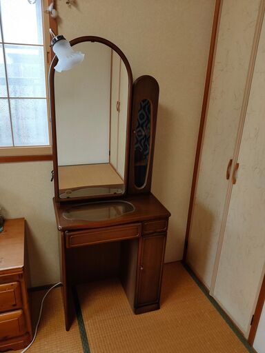 木製 化粧台・ドレッサー（イスなし）