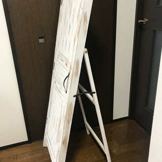 【急募！】姿見 アンティーク風 白 オシャレ 0円の画像