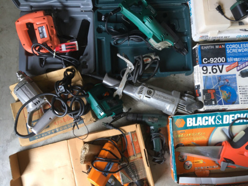 大量 電動工具 まとめ ドリル グラインダ サンダー ジグソー など まとめ 大工道具 DIY
