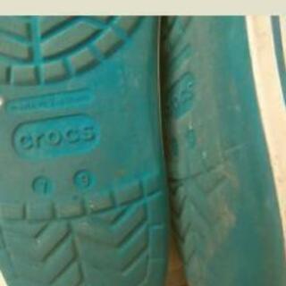 ０円で　クロックス(ブルー)　25.5の画像