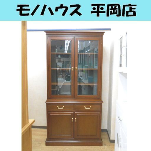 マルニ 地中海 リビングボード 幅101 奥行40 高さ196cm 食器棚 カップボード ダイニングボード カットガラス maruni ☆ 札幌市 清田区 平岡