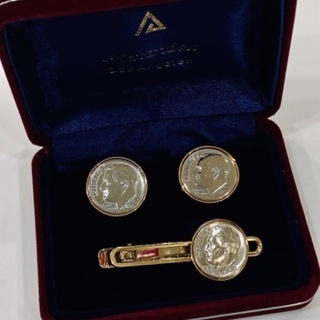 店頭販売済　★ ALEXANDEX　銀貨タイピン＆カフスSET ★