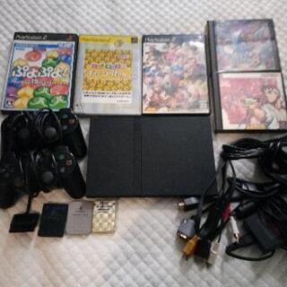 ps2 薄型　本体、D端子ケーブル、メモリーカード、ソフトセット