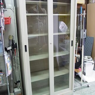 KOKUYO コクヨ　ガラス引戸　書庫　スチール　キャビネット　...