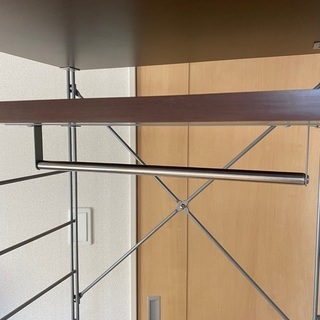 ベルメゾン ハンガーラック ブラウンの画像