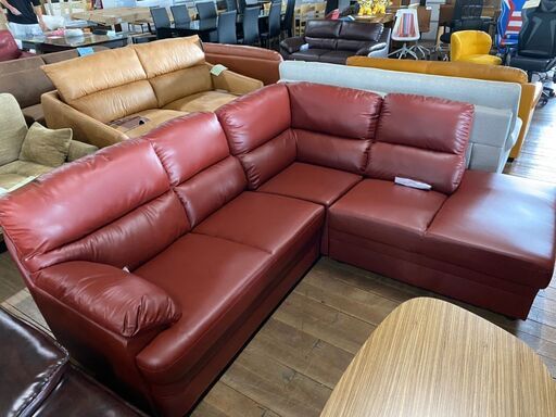 新品！激安ソファー！3点カウチタイプ！レッド！1台限り！44800円で販売してるのを19800円で販売します！