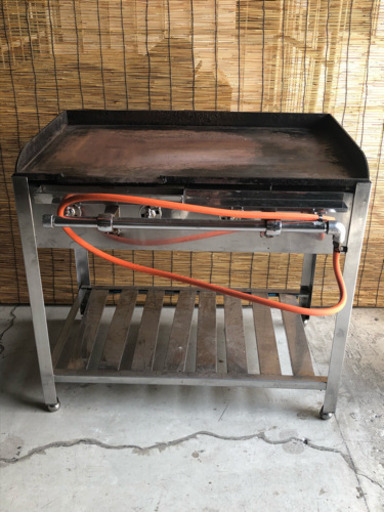 (最終値下げです)業務用/厨房機器 LPガス 台付き鉄板 グリドル