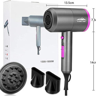 【速乾】【マイナスイオン発生】【3種類ノズル付き】サーモスタット　ヘアドライヤーの画像