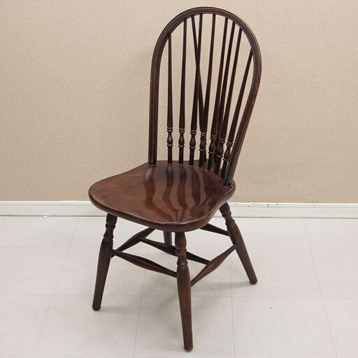 秋田木工　akimoku　曲木 ダイニングチェア希少レトロ　ウィンザーチェア　古民家カフェ②（E846awxY)
