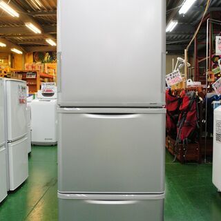 両開き3ドア冷蔵庫 SHARP SJ-W351D-S 2018年製！ 当店の不具合時返金保証6ヵ月付きです。