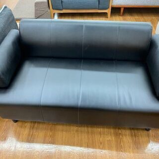 IKEA 2人掛けソファー ﾌﾞﾗｯｸ【トレファク所沢店】