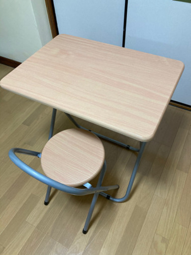 折りたたみデスク、イスセット