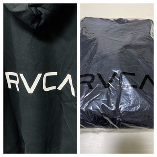 メンズビッグシルエット RVCA バックプリントロゴ プルオーバーパーカーSの画像
