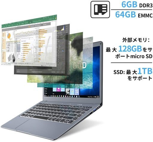 新品ノートパソコン13.3 Windows 10/ Celeron / 薄型　SSD　新品未使用