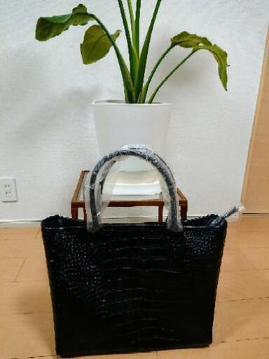 クロコ型押しバッグ 未使用