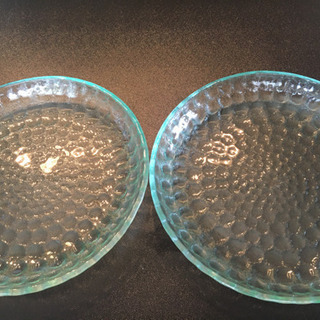 2枚組 ガラス　丸皿 19cm【A】無料の画像