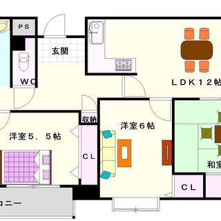 【シティパル桜川】1号タイプ！4ＬＤＫタイプ！80㎡以上のめっち...