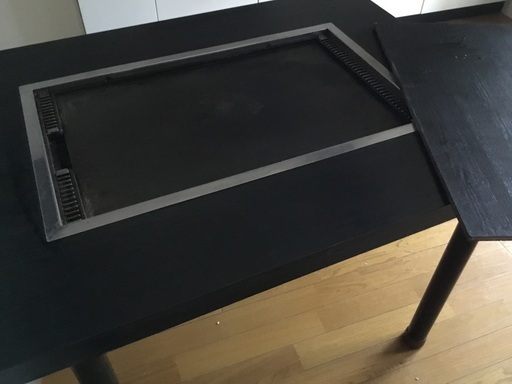 お好み焼き鉄板テーブル:LPガス：中古:取引中です