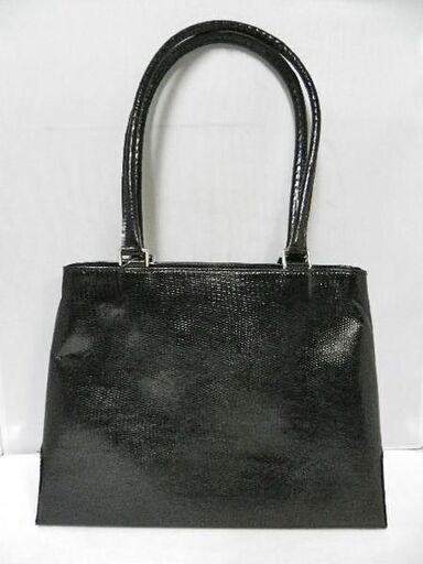 【FA】高級 リザード レザー トカゲ ショルダーバッグ 黒