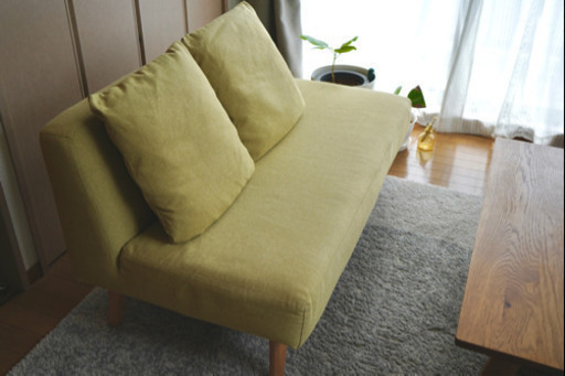 unico ソファ　 SULA ベンチバックレストR(ライトグリーン)