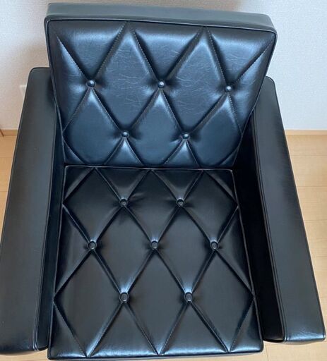 【美品】カリモク60　ロビーチェア1シーター　スタンダードブラック