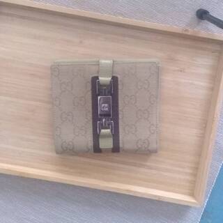 GUCCI　グッチ　ジャッキー　二つ折り財布　GG柄　キャンバス...