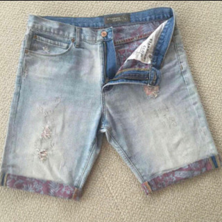 ★デニム ダメージ★ハーフパンツ　Hawaii購入