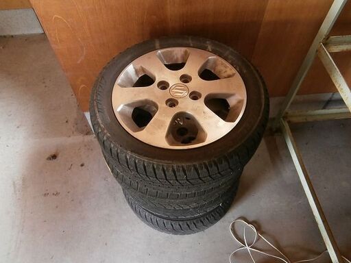 suzuki純正14インチアルミホイール冬用タイヤ