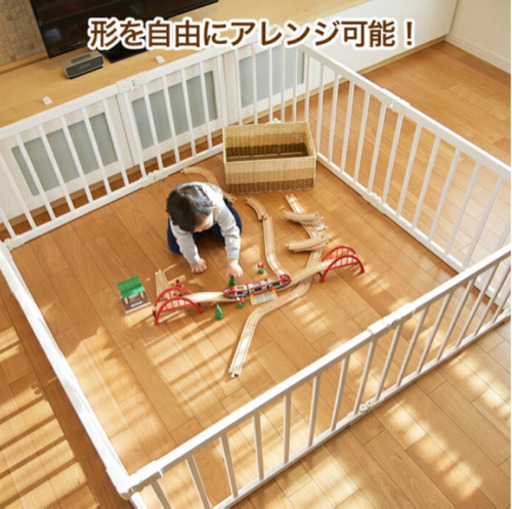 ベビーサークルベビーサークル 8枚パネル 木製 組立簡単子供部屋 子供家具