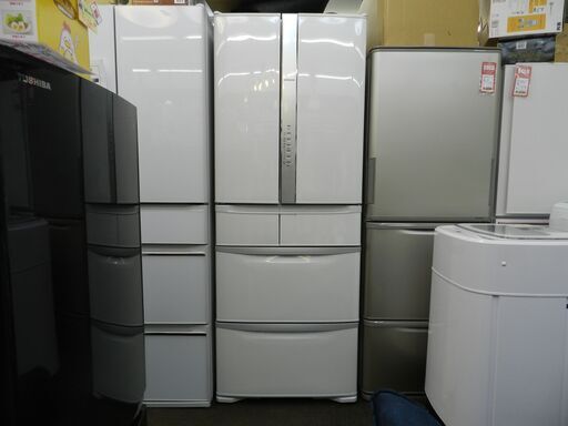 【配送・設置無料】★美品★2018年製★日立/HITACHI [6ドア冷蔵庫 観音開き 475L] R-F48M3-W(パ-ルホワイト)