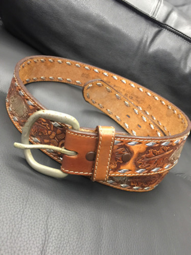 made in USA ビンテージアルマジロ総柄 ベルト