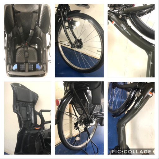 ヤマハ　パスキッス　26インチ 3人乗り 8.1ah デジタル　カーキ　電動自転車　電動アシスト