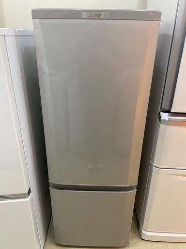 冷蔵庫 三菱 MITSUBISHI MR-P17A-S 2016年製 2D 168L シルバー 中古品