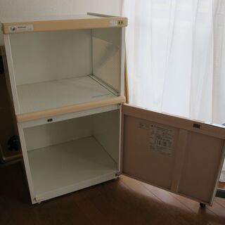 ナショナル◆電子レンジ台◆炊飯器収納棚の画像