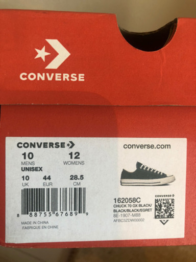 スニーカー converse ct70 black men 28.5cm