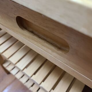 キッチン作業台　白タイル　パイン材の画像